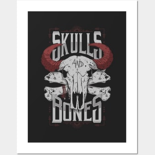 SKULLS AND BONES V2 Posters and Art